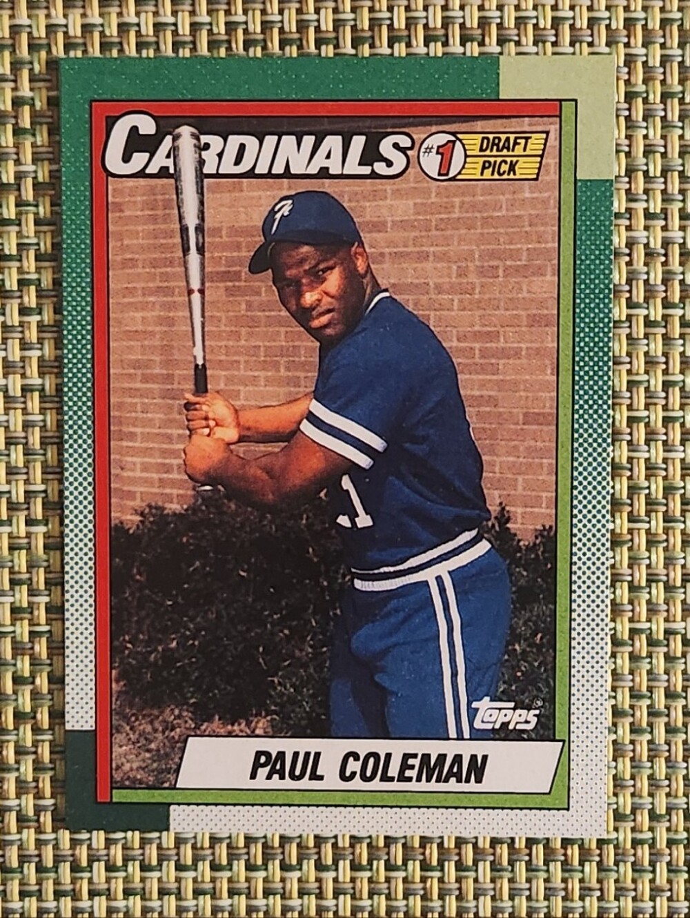 Paul Coleman Baseball Card